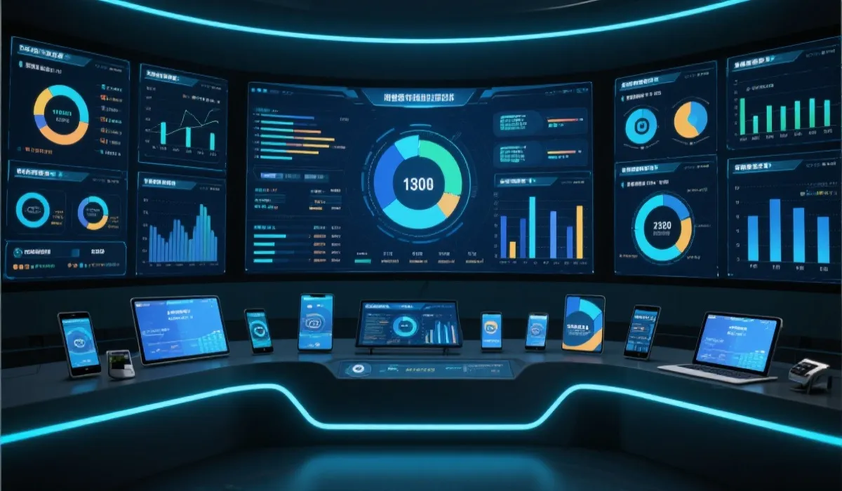 数据可视化与多端适配示意图